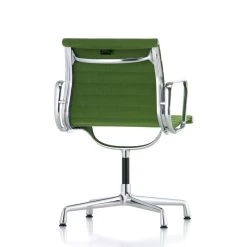 Vitra - Ea 103 Stoel Gecoat Diep Zwart Met Armleuningen, Hopsack Nero (viltglijder) -Meubilair Verkoopwinkel Aluminium Chair EA 103 wiesengruen forest Rueckseite