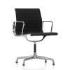 Vitra - EA 104 Stoel, Draaibaar Met Armleuningen, Hopsak Nero Bekleding, Voet Gepolijst