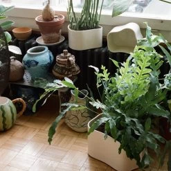 Artek - Riihitie Plantenbak -Meubilair Verkoopwinkel Artek Riihitie Uebertopf Form A klein weiss gross Ambiente