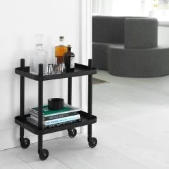 Normann Copenhagen - Block Tafelwagen -Meubilair Verkoopwinkel Block breite Seite schwarz schwarz Ambiente