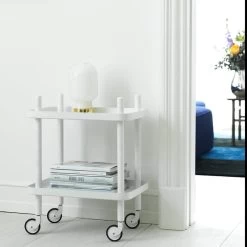 Normann Copenhagen - Block Tafelwagen -Meubilair Verkoopwinkel Block breite Seite weiss weiss Ambiente