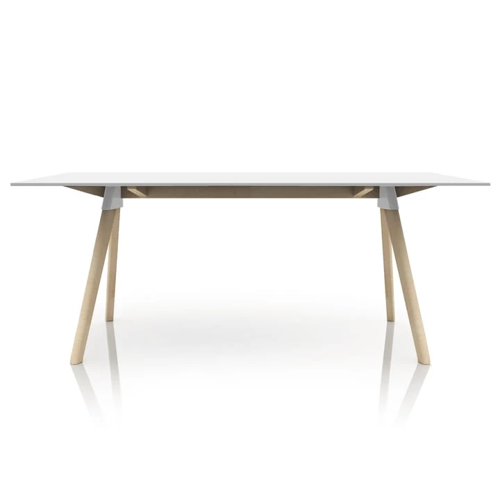 Magis - Butch The Wild Bunch Eettafel, 180 X 90cm Natuurbeuken / Wit 1 Magis - Butch The Wild Bunch Eettafel, 180 X 90cm Natuurbeuken / Wit