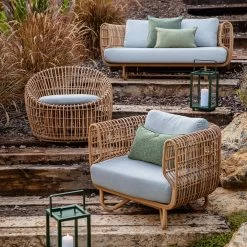 Cane-line - Nest Loungestoel Outdoor -Meubilair Verkoopwinkel Cane line Nest Outdoor natur hellgrau Situation