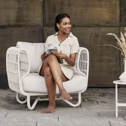 Cane-line - Nest Loungestoel Outdoor -Meubilair Verkoopwinkel Cane line Nest Sessel Outdoor weiss Ambiente 2