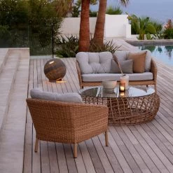 Cane-Line - Ocean Lounge Stoel Kussenset -Meubilair Verkoopwinkel Cane line Ocean Loungesessel Outdoor natur Lounge Ambiente