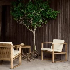 Carl Hansen - BK11 Lounge Chair, Teak Onbehandeld 10 Carl Hansen - BK11 Lounge Chair, Teak Onbehandeld -Meubilair Verkoopwinkel Carl Hansen BK11 Lounge Chair Teak unbehandelt mit Sitzkissen Situation 2
