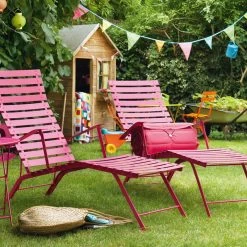 Fermob - Buitenkussen Bistro 171 X 44 Cm -Meubilair Verkoopwinkel Chaise Longue Bistro Fermob Rose Fuchsia Album 2013