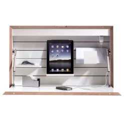 Müller Small Living - Flatbox Secretaris 9 Müller Small Living - Flatbox Secretaris -Meubilair Verkoopwinkel Flatbox weiss offen mit Gegenstaenden vorne