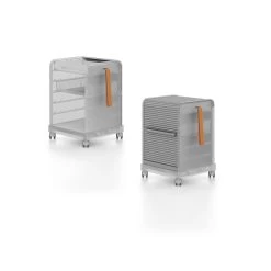 Vitra - Ad Hoc Follow Me 1, Zacht Licht / 1 X Lade / Met Gelijktijdige Vergrendeling -Meubilair Verkoopwinkel Follow Me 1 Translucent 02 freisteller 01