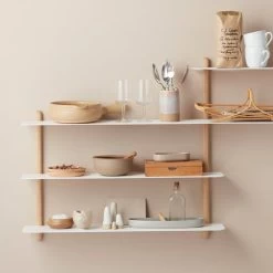 Gejst - Nivo Wandplank 35 Gejst - Nivo Wandplank -Meubilair Verkoopwinkel Gejst Nivo Wandregal B Eiche hell weiss Ambiente