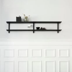 Gejst - Nivo Wandplank 27 Gejst - Nivo Wandplank -Meubilair Verkoopwinkel Gejst Nivo Wandregal C Eiche schwarz Ambiente