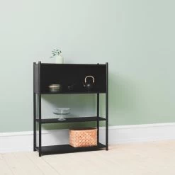 Gejst - Sceene Opbergsysteem 18 Gejst - Sceene Opbergsysteem -Meubilair Verkoopwinkel Gejst Sceene Standregal B schwarz Ambiente