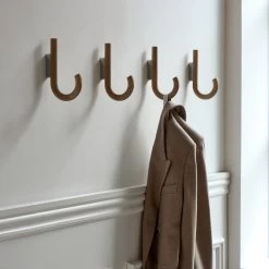 Gejst - Muurhaken -Meubilair Verkoopwinkel Gejst Wandhaken Eiche hell chrom 19 cm Wand Reihe Ambiente