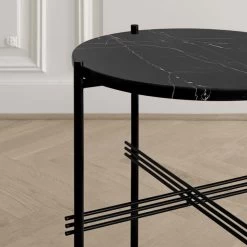 Gubi - TS Salontafel -Meubilair Verkoopwinkel Gubi TS Coffee Table d 40cm schwarz Marmor schwarz Detailansicht