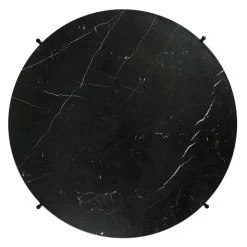 Gubi - TS Salontafel -Meubilair Verkoopwinkel Gubi TS Coffee Table d 80 cm schwarz Marmor schwarz Draufsicht Freisteller
