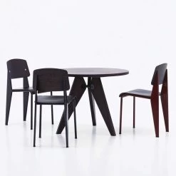 Vitra - Guéridon Eettafel -Meubilair Verkoopwinkel Gueridon Eiche dunkel 95cm Situation