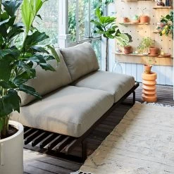 HKliving - Handgeweven Indoor / Outdoor Tapijt 5 HKliving - Handgeweven Indoor / Outdoor Tapijt -Meubilair Verkoopwinkel HKliving Aluminium Outdoor Lounge Sofa schwarz Ambiente