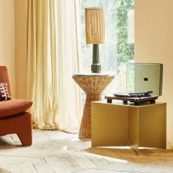 HKliving - Rotan Bijzettafel -Meubilair Verkoopwinkel HKliving Rattan Beistelltisch high 48 cm natural Situation 1