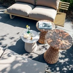 HKliving - Rotan Bijzettafel -Meubilair Verkoopwinkel HKliving Rattan Beistelltische natural Situation