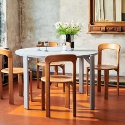 Hay - Rey Eettafel -Meubilair Verkoopwinkel Hay Rey Esstisch 128 5 cm slate blue Laminat hellgrau Situation 3