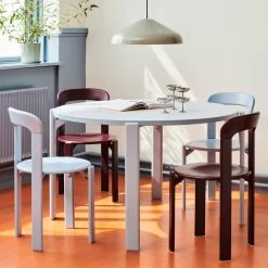 Hay - Rey Eettafel -Meubilair Verkoopwinkel Hay Rey Esstisch 128 5 cm slate blue Laminat hellgrau Situation 4