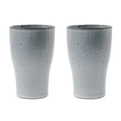 House Doctor - Liss Thermosbeker, H 14 Cm, Lichtgrijs (set Van 2)