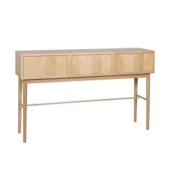 Hübsch Interior - Console Tafel Met Visgraatmotief, Eiken
