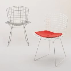 Knoll - Bertoia Stoel Zonder Bekleding, Verchroomd 10 Knoll - Bertoia Stoel Zonder Bekleding, Verchroomd -Meubilair Verkoopwinkel Knoll Bertoia Stuhl verchromt weiss Situation