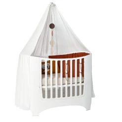 Classic Leander - Luifel Voor Kinderbed -Meubilair Verkoopwinkel Leander Himmel Classic Babybett 180x390 cm weiss frei 1