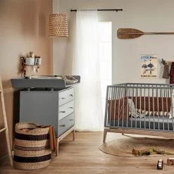 Leander - Commode Voor Luna Commode -Meubilair Verkoopwinkel Leander Wickelaufsatz Luna Kommode 99x72 cm grau Kommode Ambiente 3