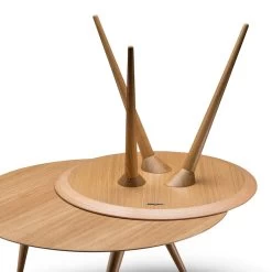 Maigrau - TURN LOW Salontafel, Natuurlijk Eiken, Afwerking Blanke Lak -Meubilair Verkoopwinkel Maigrau TURN Couchtisch Eiche natur klar lackiert gestapelt