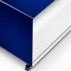 Müller Möbelfabrikation - R 107N Trolley Op Wielen -Meubilair Verkoopwinkel Muller Mobelfabrikation R 107N Rollwagen mit Klapptuer blau Detail