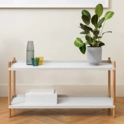 NINE - BOLT Plank -Meubilair Verkoopwinkel NINE BOLT Regal 53 x 100 cm 2 Boeden Eiche grau Situation