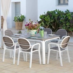 Nardi - Alloro Uitschuifbare Tafel -Meubilair Verkoopwinkel Nardi Alloro 140 Ausziehtisch tortora bianco Situation 1 1