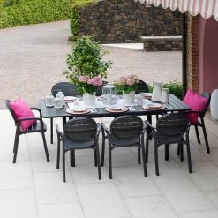 Nardi - Palma Fauteuil -Meubilair Verkoopwinkel Nardi Palma Armlehnenstuhl anthrazit anthrazit Situation 1 2