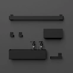 Nichba Design - Wandhaakset -Meubilair Verkoopwinkel Nichba Design Badezimmer Kollektion schwarz