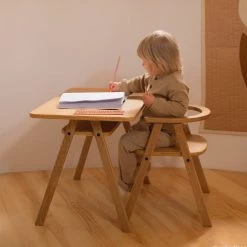 Nobodinoz - Growing Green Kinderstoel, Eiken Naturel -Meubilair Verkoopwinkel Nobodinoz Growing Green Kindertisch Kinderstuhl Ambiente 3