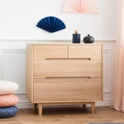 Nobodinoz - Pure Ladekast Met 4 Lades, Eiken 13 Nobodinoz - Pure Ladekast Met 4 Lades, Eiken -Meubilair Verkoopwinkel Nobodinoz Pure Kommode mit 4 Schubladen Eiche Ambiente