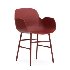 Normann Copenhagen - Form Fauteuil, Stalen Frame / Rood