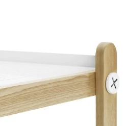 Normann Copenhagen - Sko Schoenenrek 13 Normann Copenhagen - Sko Schoenenrek -Meubilair Verkoopwinkel Sko Schuhregal weiss Detail Ecke oben