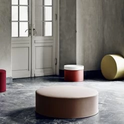 Softline - Trommelkruk / Bijzettafel 5 Softline - Trommelkruk / Bijzettafel -Meubilair Verkoopwinkel Softline Drum Hocker Beistelltisch Situation