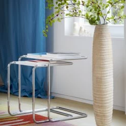 Thonet - B 97 Bijzettafel 11 Thonet - B 97 Bijzettafel -Meubilair Verkoopwinkel Thonet B 97 a Satztisch Chrom Decklack weiss RAL 9010 Ambiente