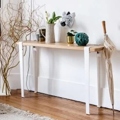 TipToe - Lima Consoletafel -Meubilair Verkoopwinkel TipToe Tisch und Schreibtischbein H 75 cm wolkenweiss Situation 4 1