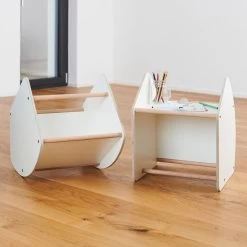 Tojo - Multi Kindertafel En Wipstoeltje, Wit / Beuken -Meubilair Verkoopwinkel Tojo multi Kinder Tisch und Wippe weiss Buche Situation 2