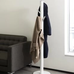 Umbra - Flapper Kapstok 10 Umbra - Flapper Kapstok -Meubilair Verkoopwinkel Umbra Flapper Garderobenstaender weiss silber Ambiente