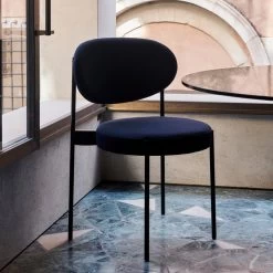 Verpan - Tafel430, Ø 120 Cm, Zwart -Meubilair Verkoopwinkel Verpan Stuhl 430 dunkelggrau Esstisch Ambient