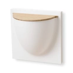 Verti Kopenhagen - Verti Accessoires -Meubilair Verkoopwinkel Verti Copenhagen VertiPlants weiss mit VertiAccessories Deckel Eiche