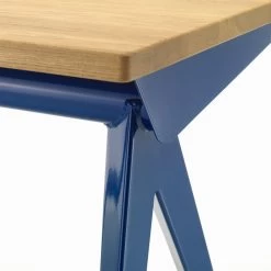 Vitra - Compas Direction Tabel -Meubilair Verkoopwinkel Vitra Compas Direction Tisch Eiche natur Prouve Bleu Marcoule Detail