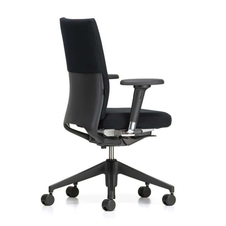 Vitra - ID Soft , Nero / Basic Dark, Met Voorwaartse Kanteling, Met Zitdiepteverstelling, 2D Armleuning (zachte Wielen) 4 Vitra - ID Soft , Nero / Basic Dark, Met Voorwaartse Kanteling, Met Zitdiepteverstelling, 2D Armleuning (zachte Wielen) - Afbeelding 4