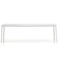 Meubilair Verkoopwinkel -Meubilair Verkoopwinkel Vitra Plate Dining Table 220 x 100 cm Tischplatte Carrara Marmor Untergestell weiss frei